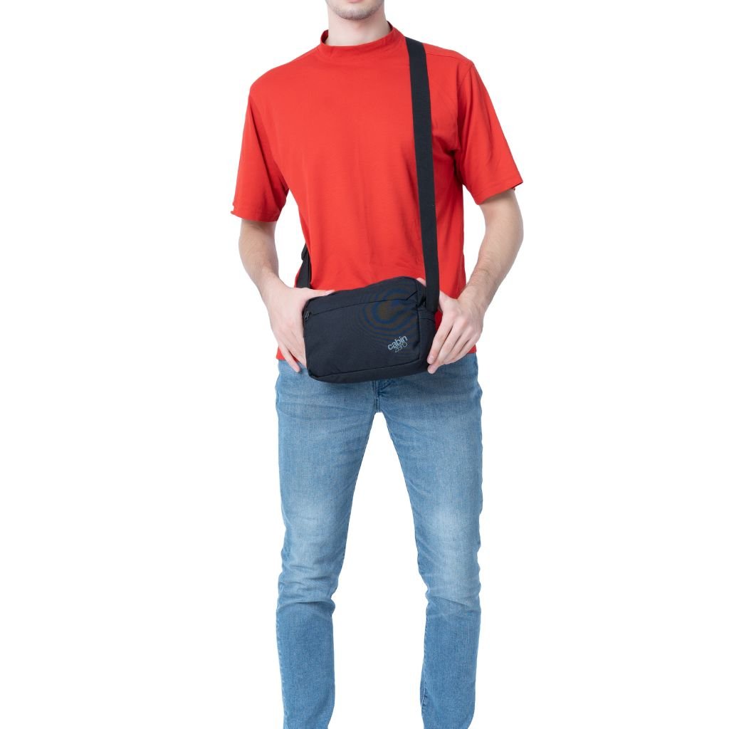 CabinZero Flipside 3L Shoulder Bag - Absolute Black - Love Luggage