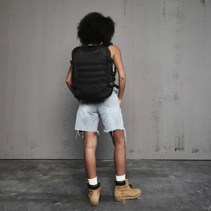 CabinZero Military 28L Lightweight Carry On Backpack - Absolute Black - Love Luggage