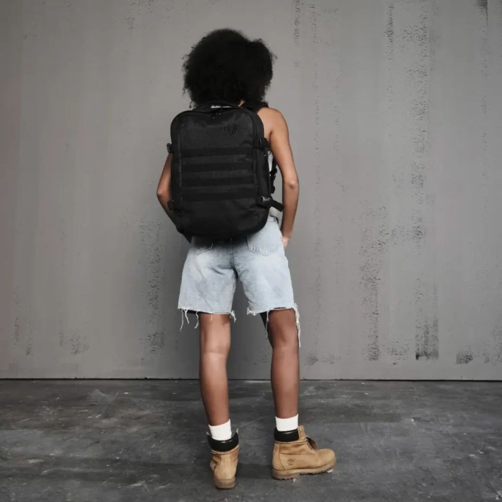 CabinZero Military 28L Lightweight Carry On Backpack - Absolute Black - Love Luggage