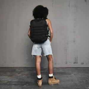 CabinZero Military 28L Lightweight Carry On Backpack - Absolute Black - Love Luggage