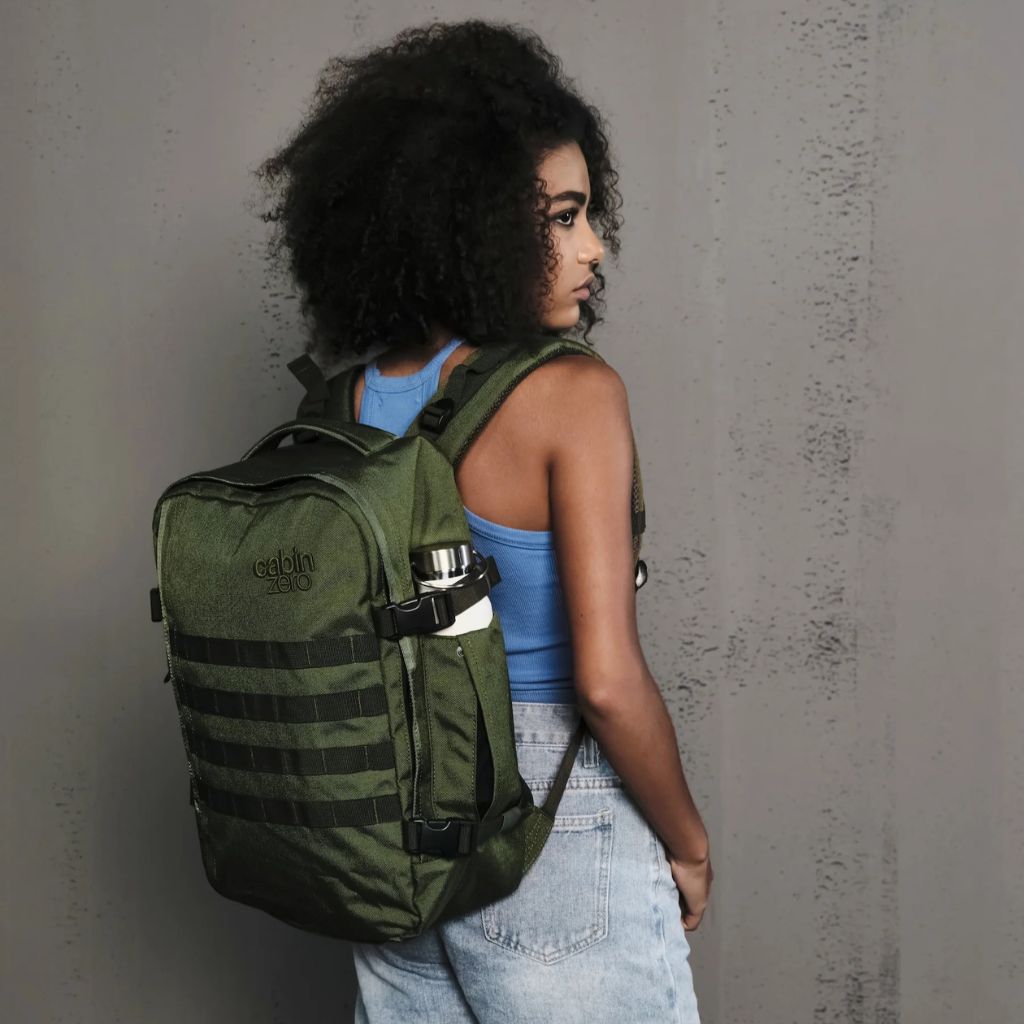 CabinZero Military 28L Lightweight Carry On Backpack - Army Green - Love Luggage