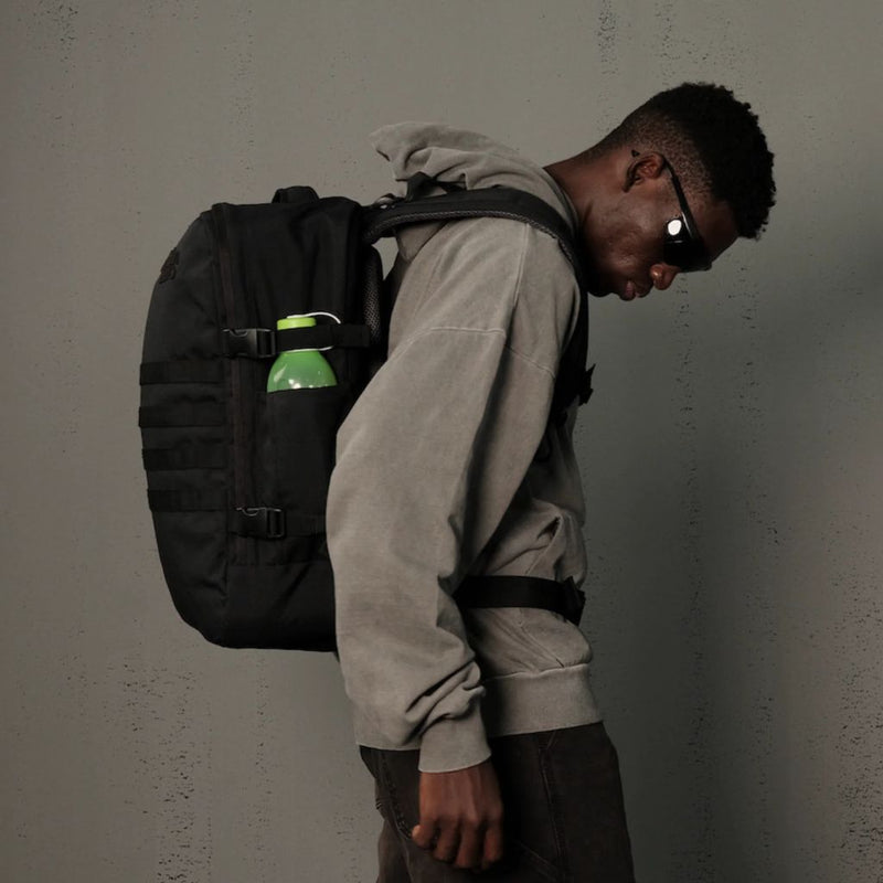 CabinZero Military 44L Lightweight Carry On Backpack - Absolute Black - Love Luggage