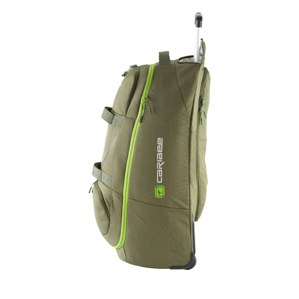 Caribee Adventure 70L Hybrid Wheeled Travel Duffel/Backpack - Olive - Love Luggage