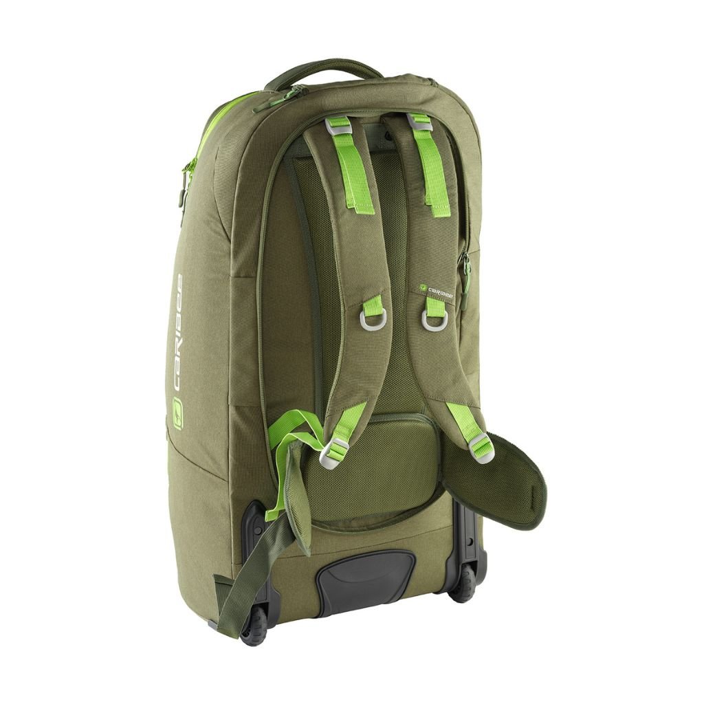 Caribee Adventure 70L Hybrid Wheeled Travel Duffel/Backpack - Olive - Love Luggage