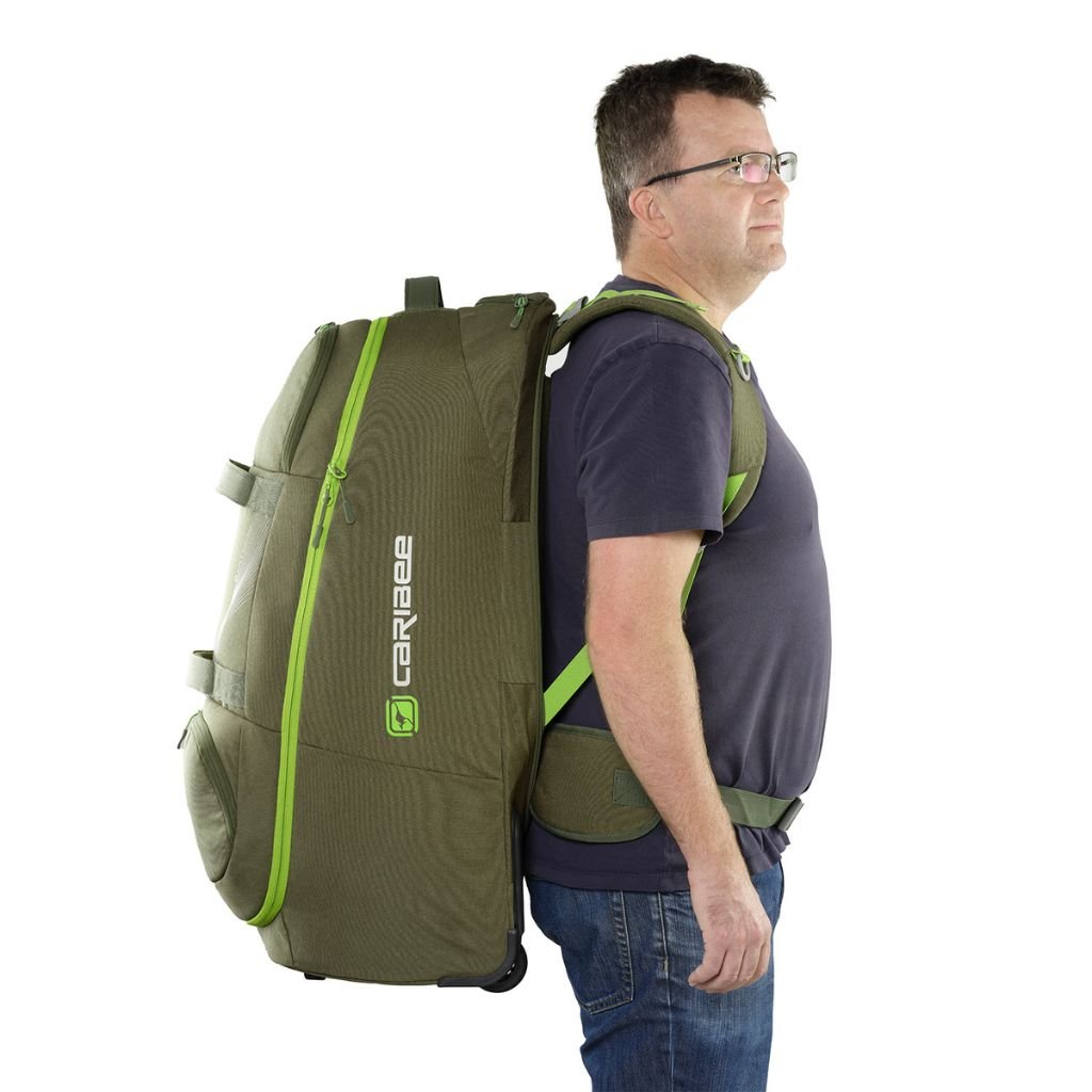 Caribee Adventure 70L Hybrid Wheeled Travel Duffel/Backpack - Olive - Love Luggage
