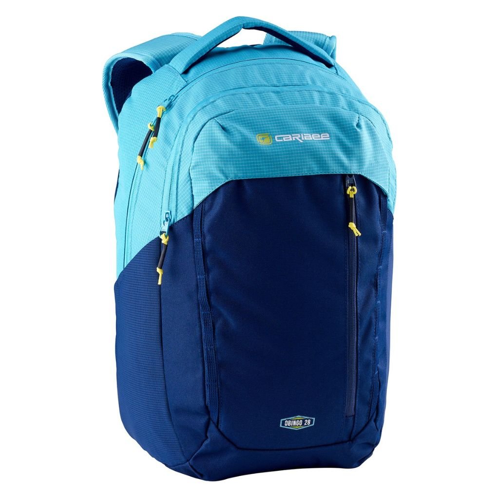 Caribee Obingo Laptop Backpack 28L - Tropic Blue/Navy - Love Luggage