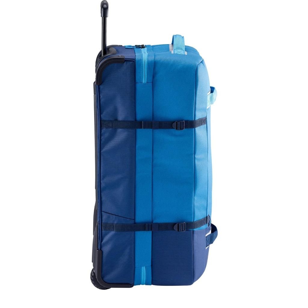 Caribee Split Roller Wheeled Duffle bag 100L - Sea Blue/Navy - Love Luggage