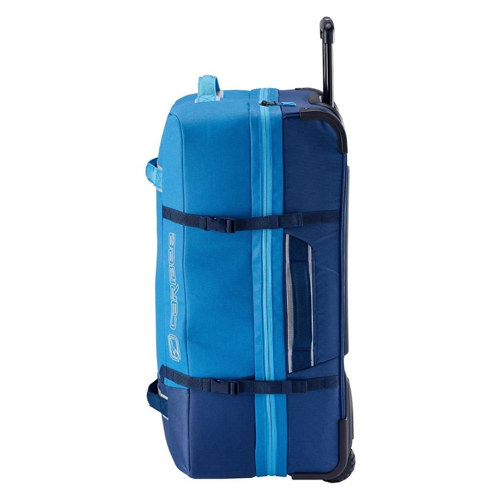 Caribee Split Roller Wheeled Duffle bag 100L - Sea Blue/Navy - Love Luggage