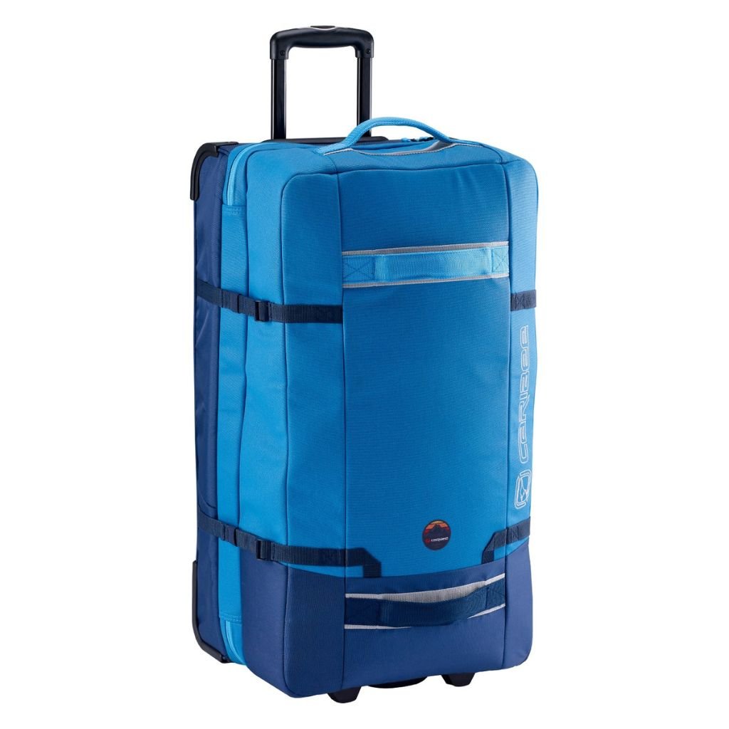 Caribee Split Roller Wheeled Duffle bag 100L - Sea Blue/Navy - Love Luggage