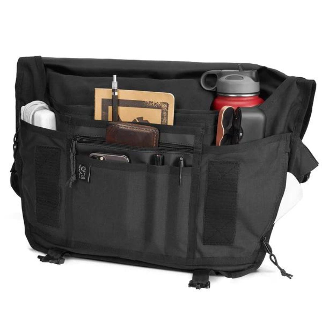 Chrome Buran lll Messenger Shoulder Bag - Black - Love Luggage