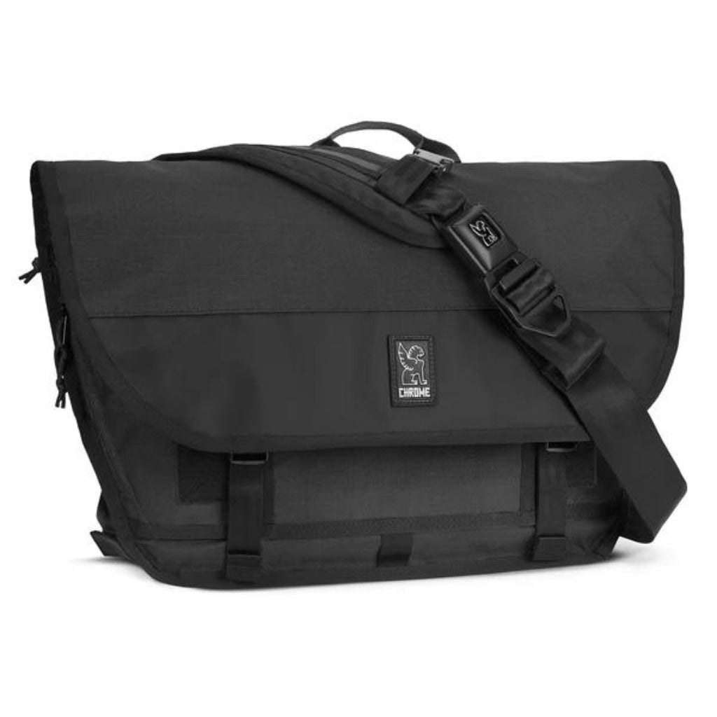 Chrome Buran lll Messenger Shoulder Bag - Black - Love Luggage