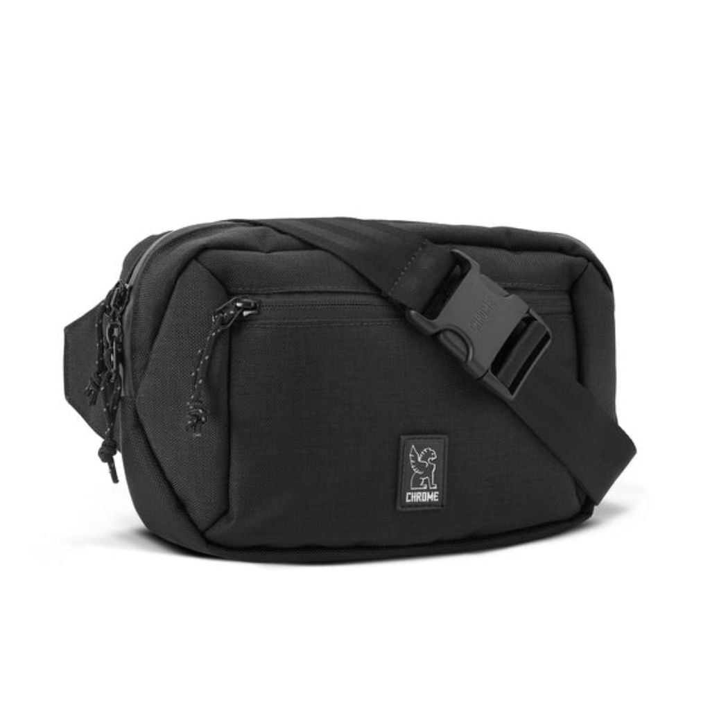 Chrome Ziptop Waistpack/Shoulder Bag Black - Love Luggage