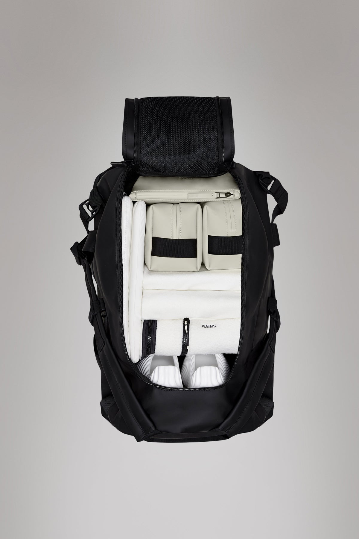 RAINS Texel Duffel Bag Small Black Duffel