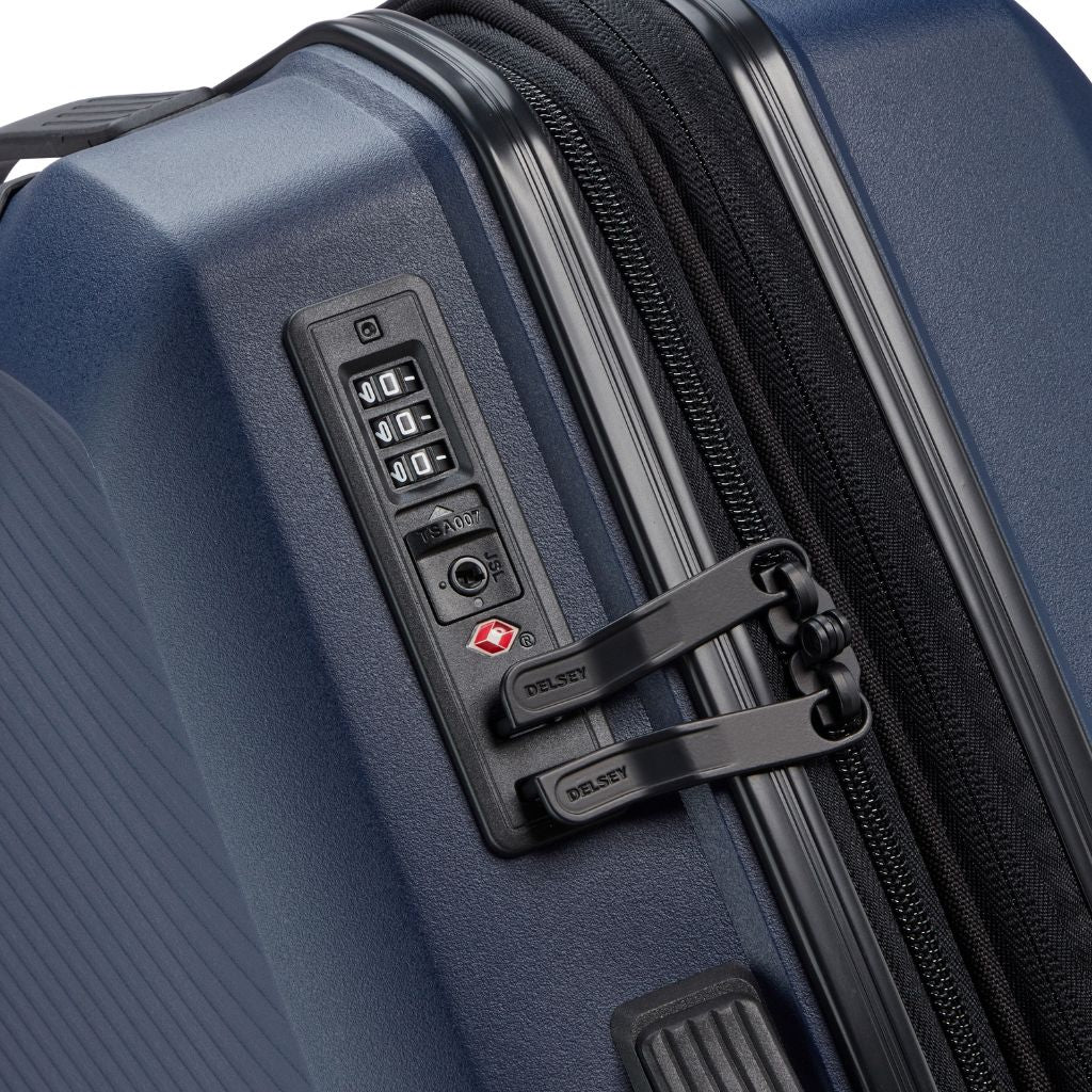 Delsey Anvers EXP Lightweight Carry On Luggage Navy - Love Luggage