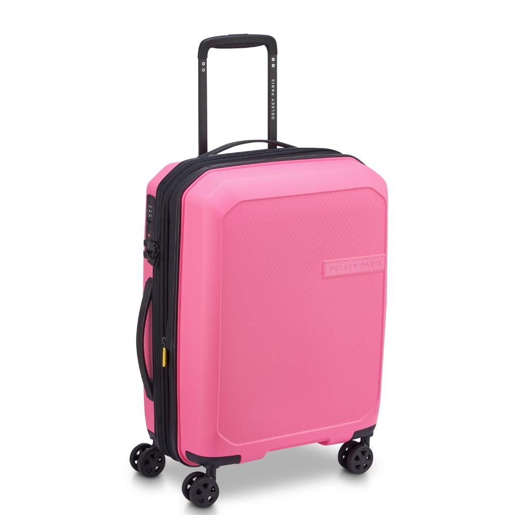 Delsey Anvers EXP Lightweight Carry On Luggage Pink - Love Luggage