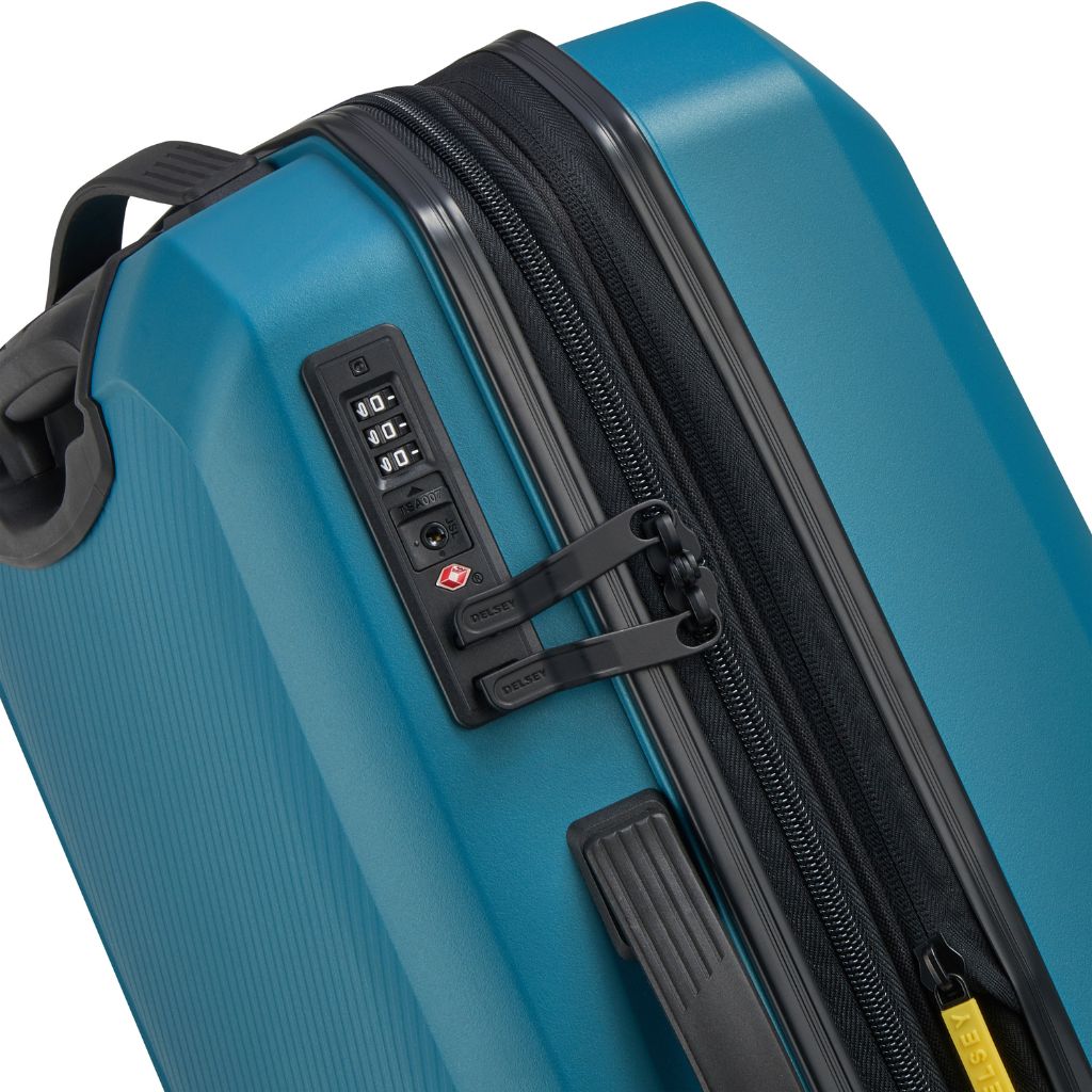 Delsey Anvers EXP Lightweight Carry On Luggage Teal - Love Luggage
