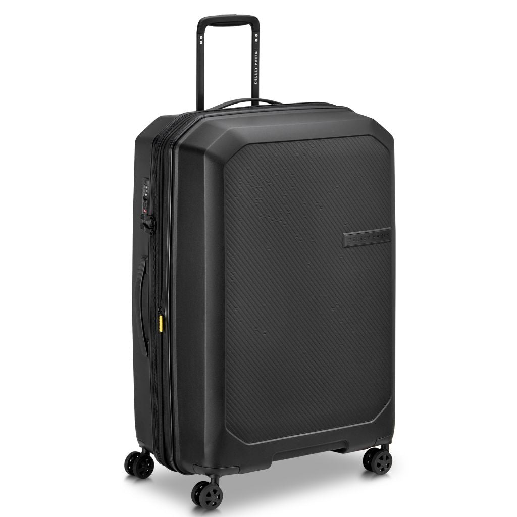 Delsey Anvers EXP Lightweight Large Luggage Black - Love Luggage
