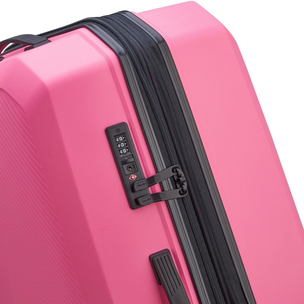 Delsey Anvers EXP Lightweight Large Luggage Pink - Love Luggage