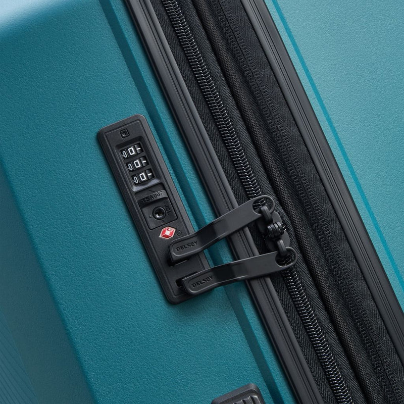 Delsey Anvers EXP Lightweight Large Luggage Teal - Love Luggage