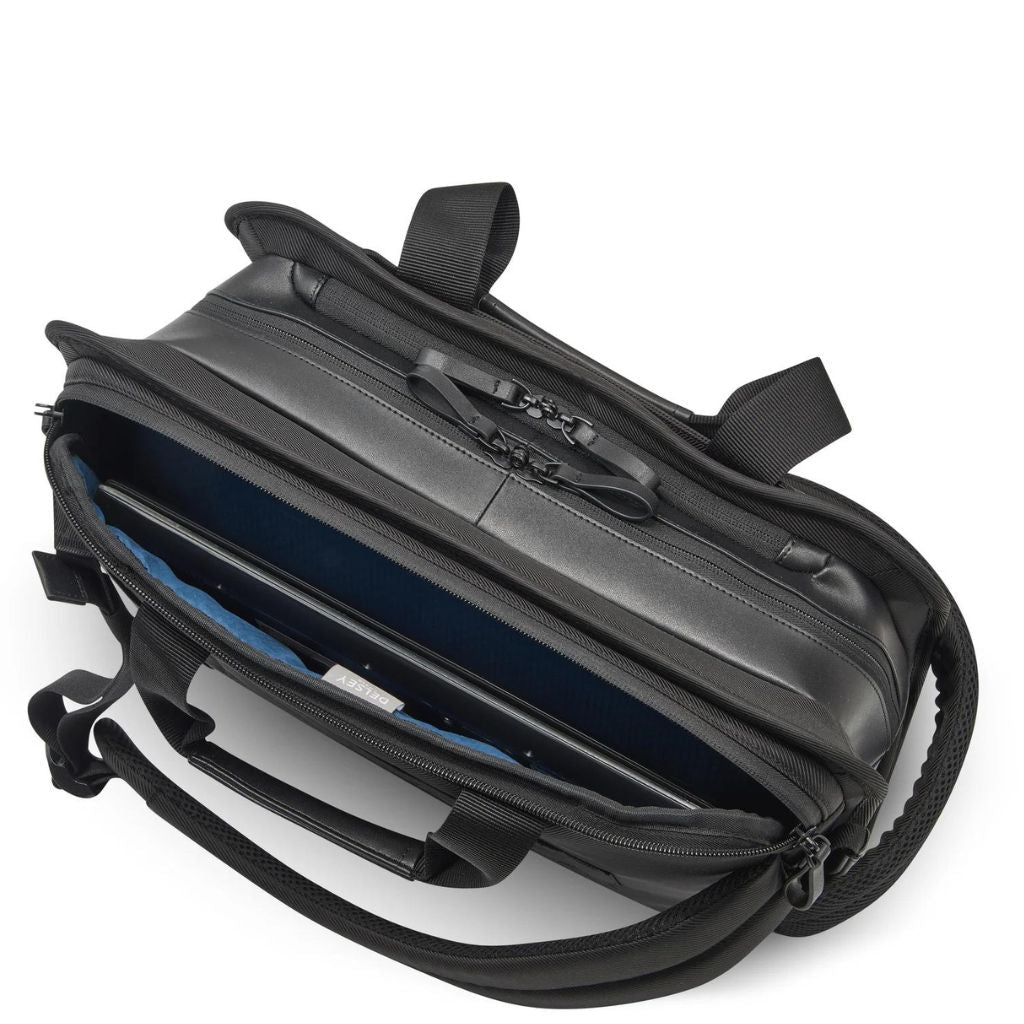 Delsey Arche BP Business Messenger Bag 14" - Black - Love Luggage