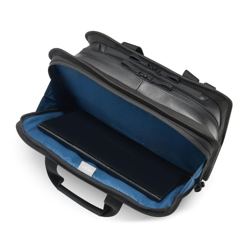 Delsey Arche Business Shoulder Messenger Bag 14" - Black - Love Luggage