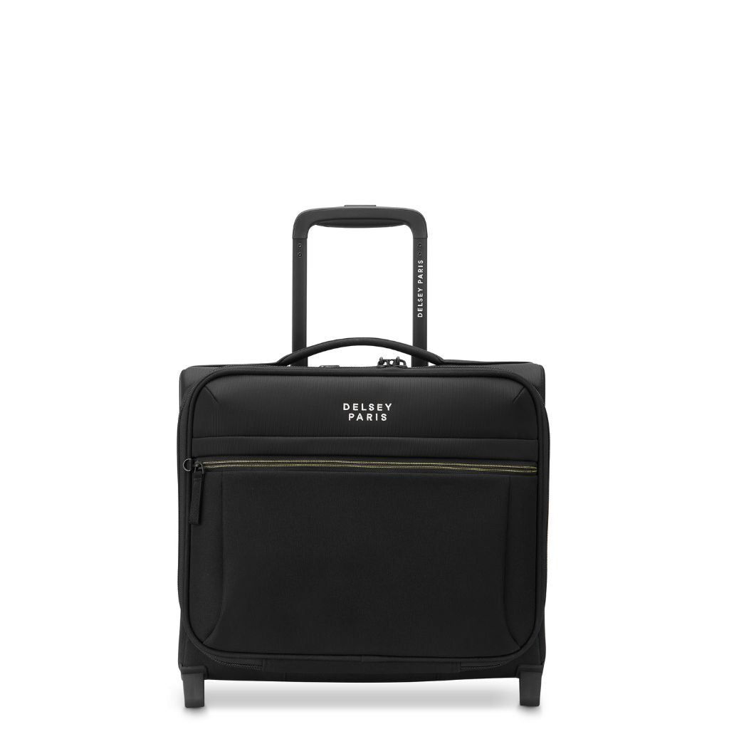 Delsey BROCHANT 3.0 38cm 2 Wheel Cabin Softsided Luggage - Deep Black - Love Luggage