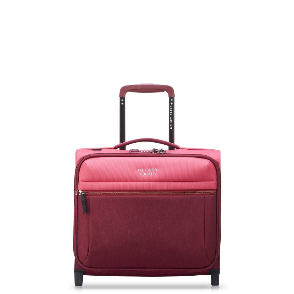 Delsey BROCHANT 3.0 38cm 2 Wheel Cabin Softsided Luggage - Pink - Love Luggage