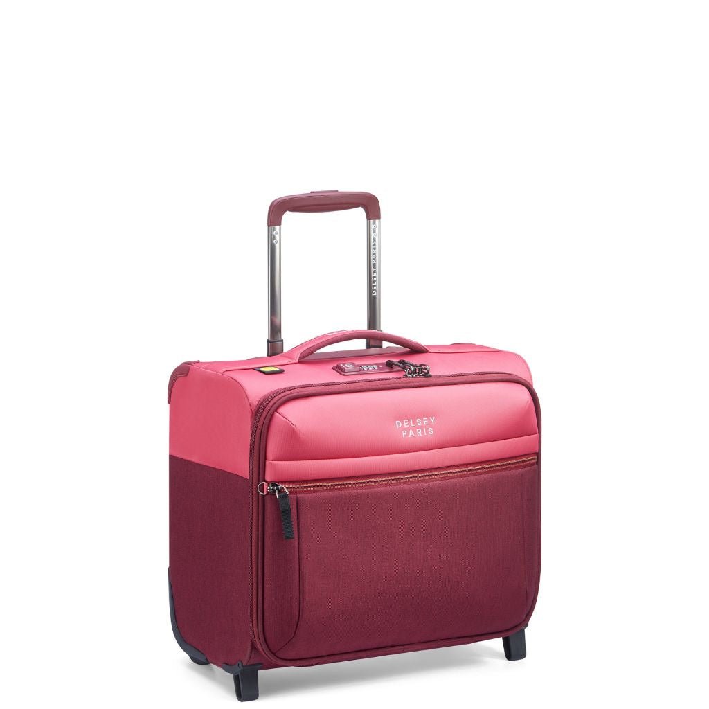 Delsey BROCHANT 3.0 38cm 2 Wheel Cabin Softsided Luggage - Pink - Love Luggage