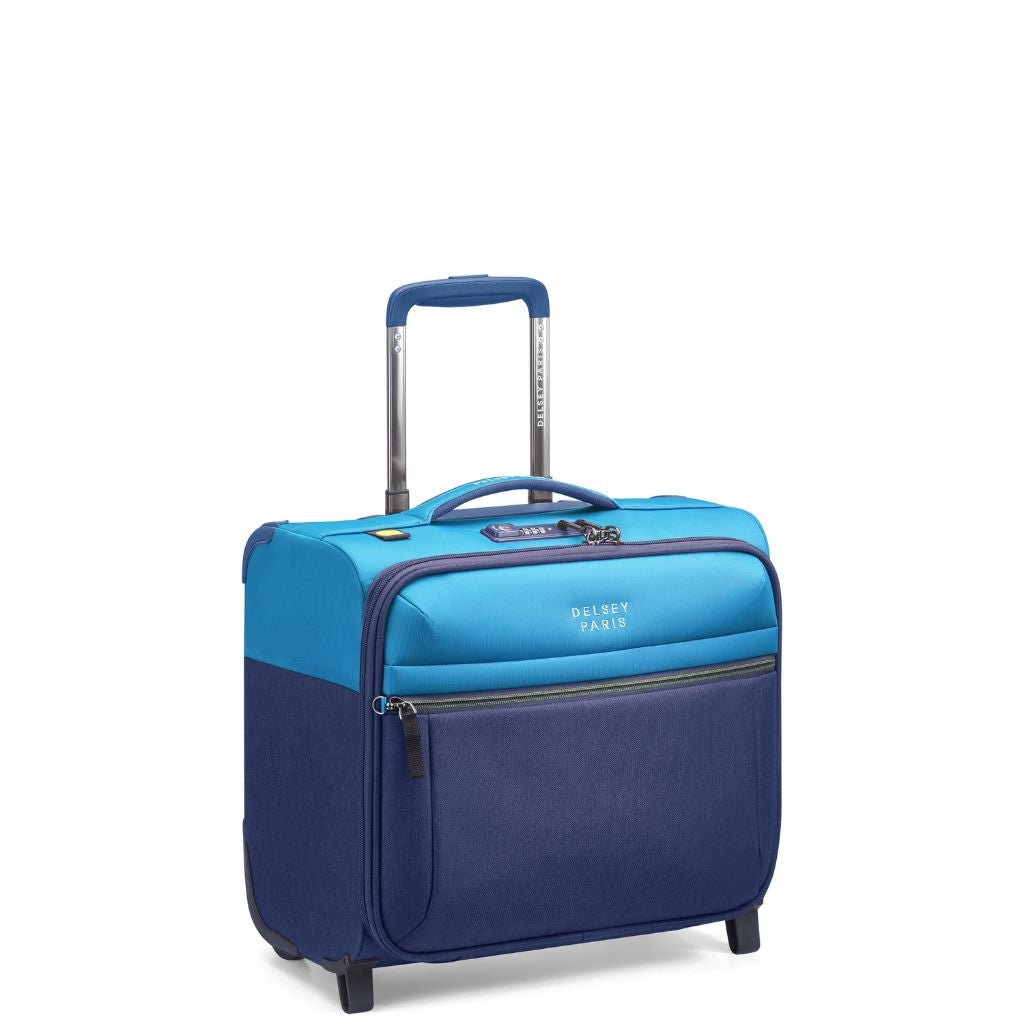 Delsey BROCHANT 3.0 38cm 2 Wheel Cabin Softsided Luggage - Ultramarine Blue - Love Luggage