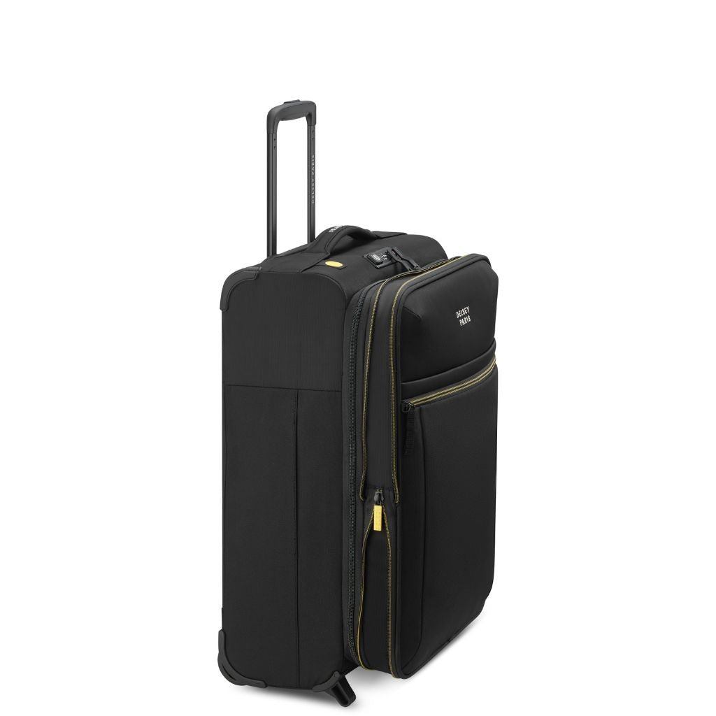 Delsey BROCHANT 3.0 55cm - 1.9kg Cabin Softsided Luggage - Black - Love Luggage