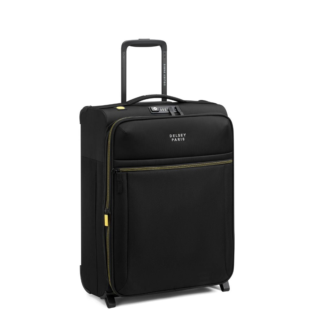 Delsey BROCHANT 3.0 55cm - 1.9kg Cabin Softsided Luggage - Black - Love Luggage