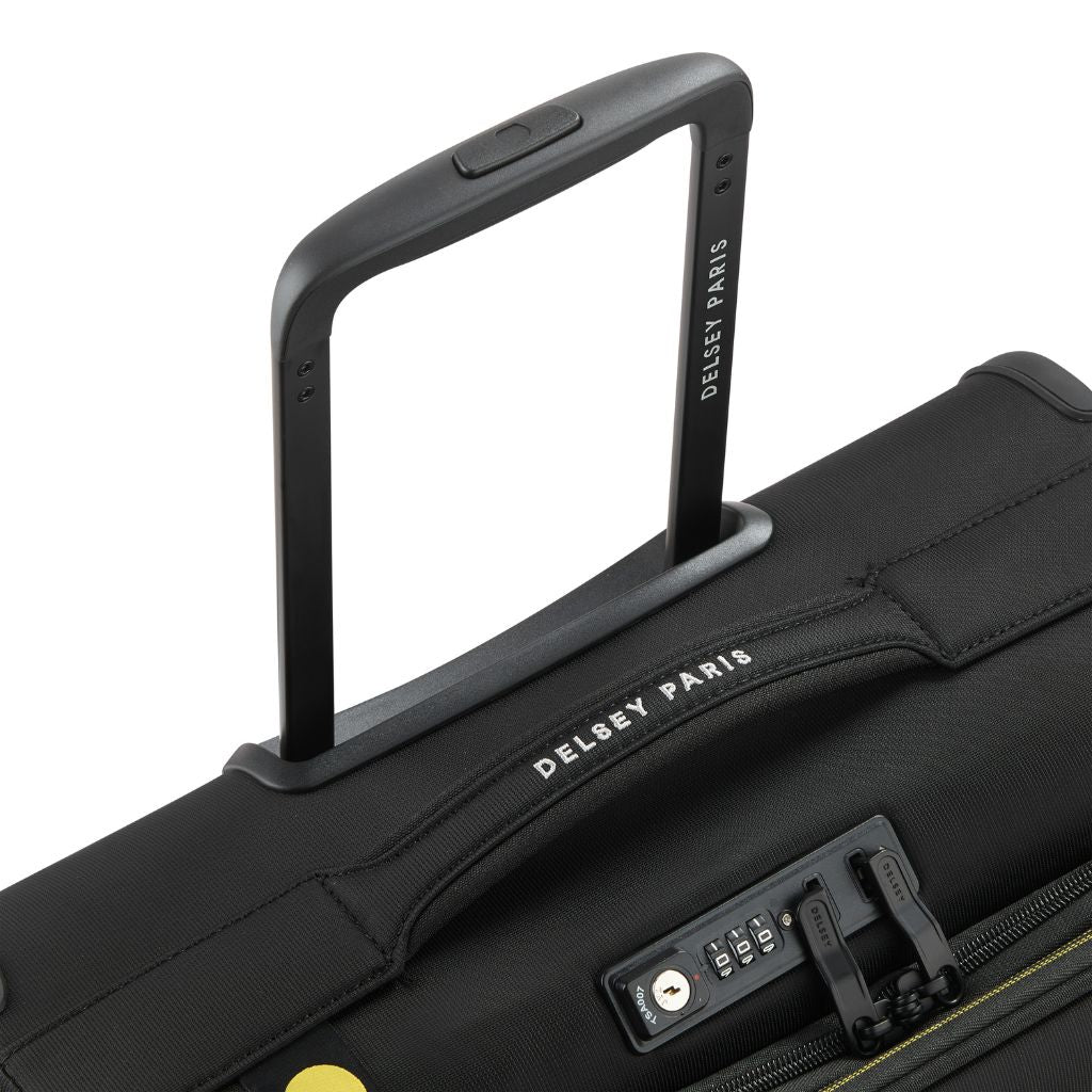 Delsey BROCHANT 3.0 55cm - 1.9kg Cabin Softsided Luggage - Black - Love Luggage