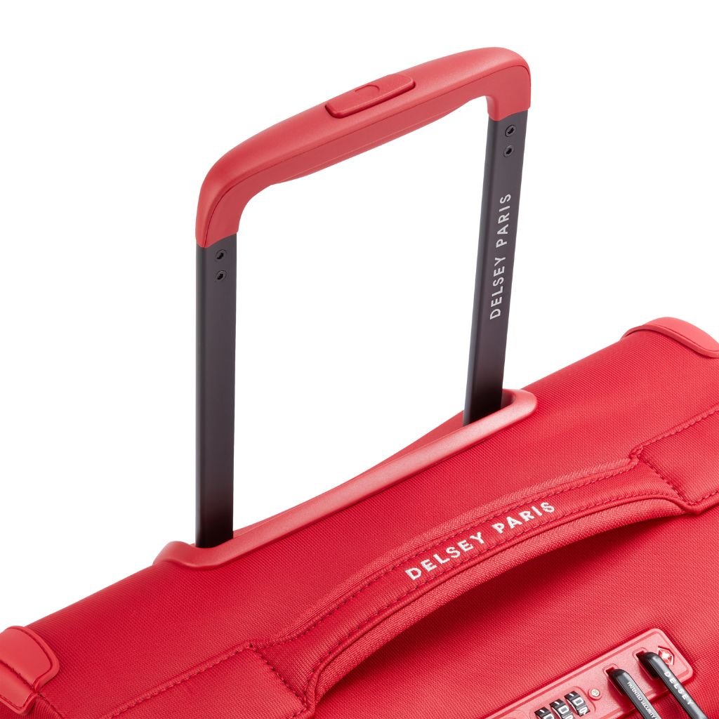 Delsey BROCHANT 3.0 55cm Carry On Softsided Luggage - Red - Love Luggage