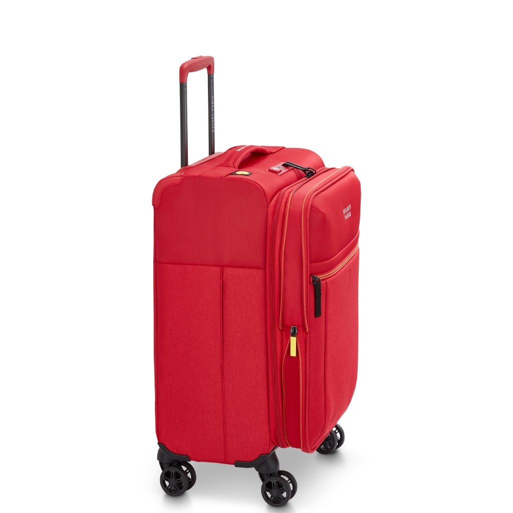 Delsey BROCHANT 3.0 55cm Carry On Softsided Luggage - Red - Love Luggage