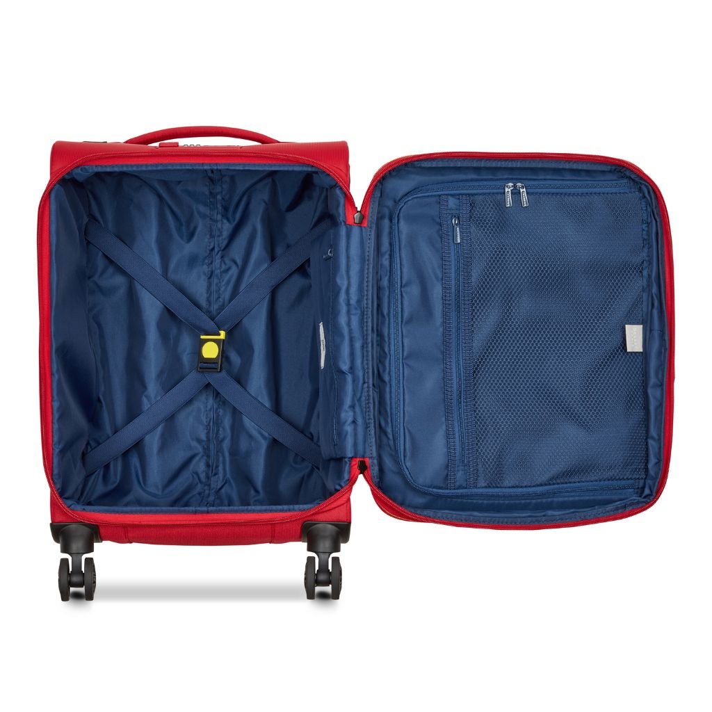 Delsey BROCHANT 3.0 55cm Carry On Softsided Luggage - Red - Love Luggage