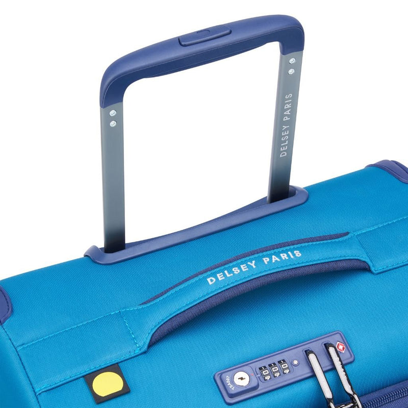 Delsey BROCHANT 3.0 55cm Carry On Softsided Luggage - Ultramarine Blue - Love Luggage