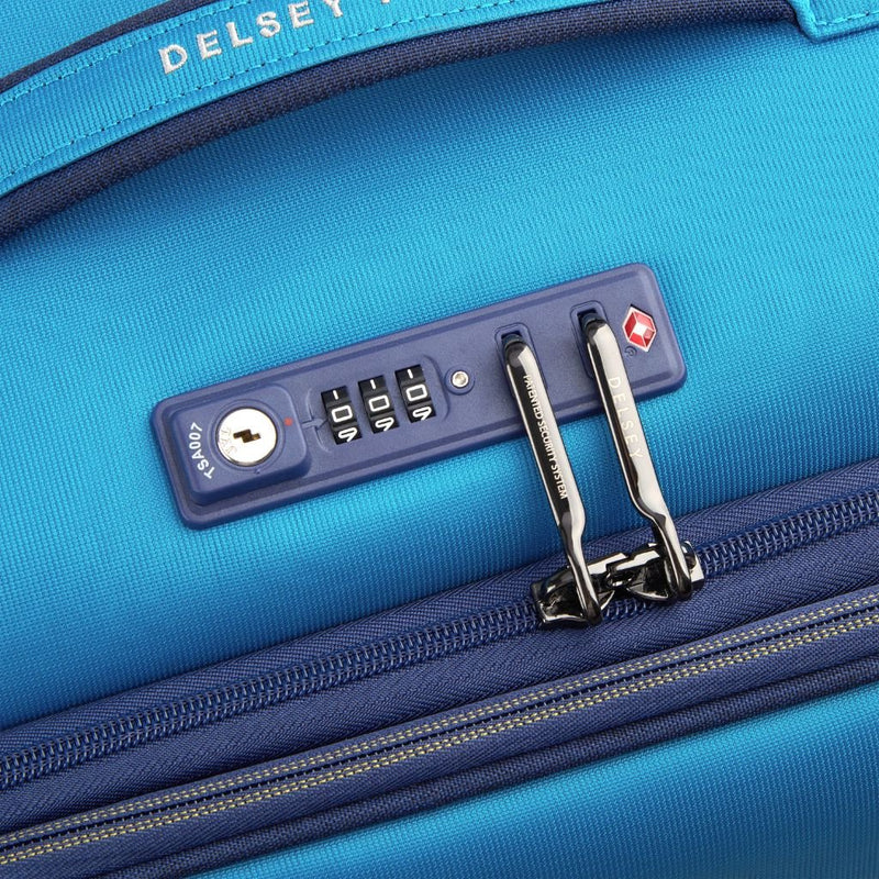 Delsey BROCHANT 3.0 55cm Carry On Softsided Luggage - Ultramarine Blue - Love Luggage