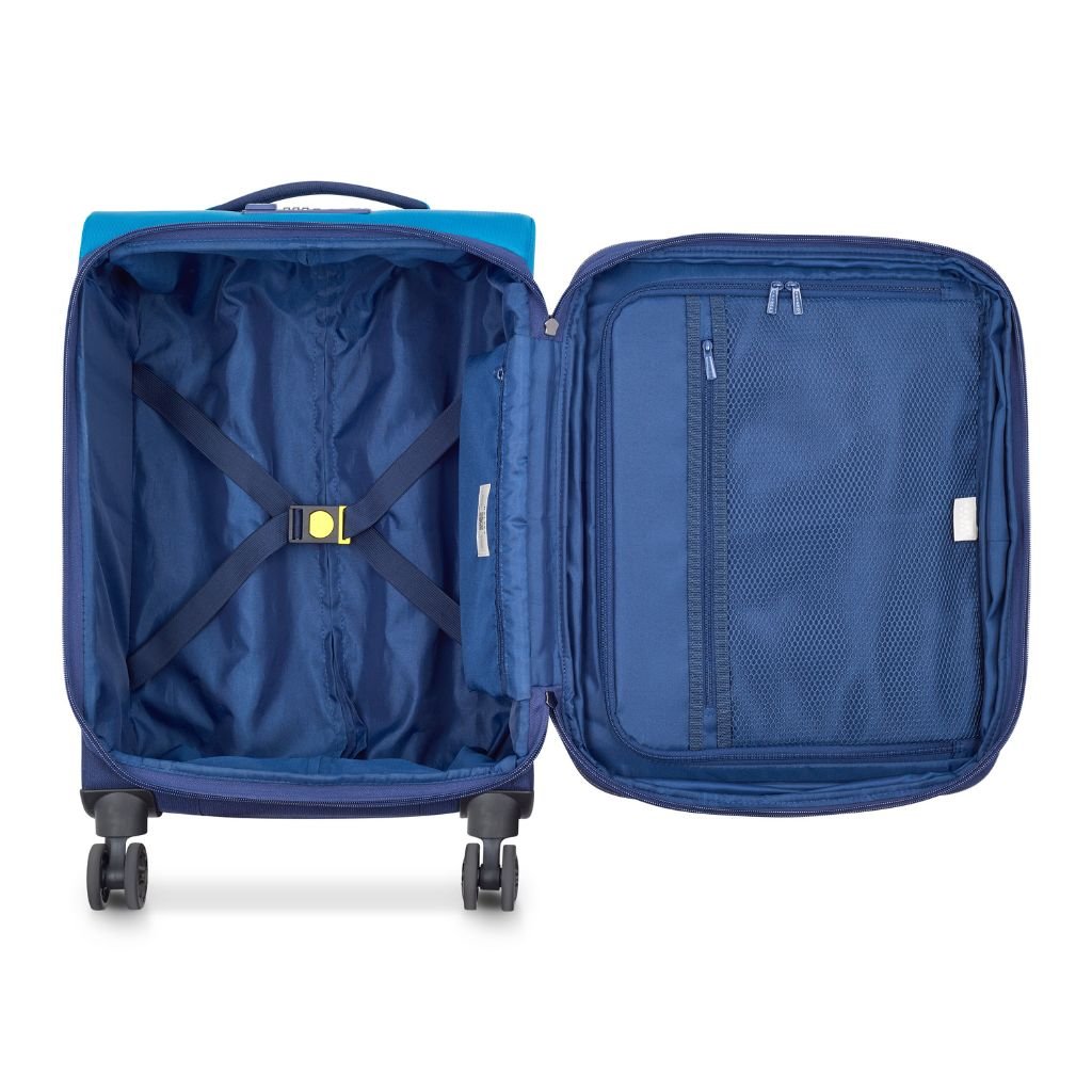 Delsey BROCHANT 3.0 55cm Carry On Softsided Luggage - Ultramarine Blue - Love Luggage