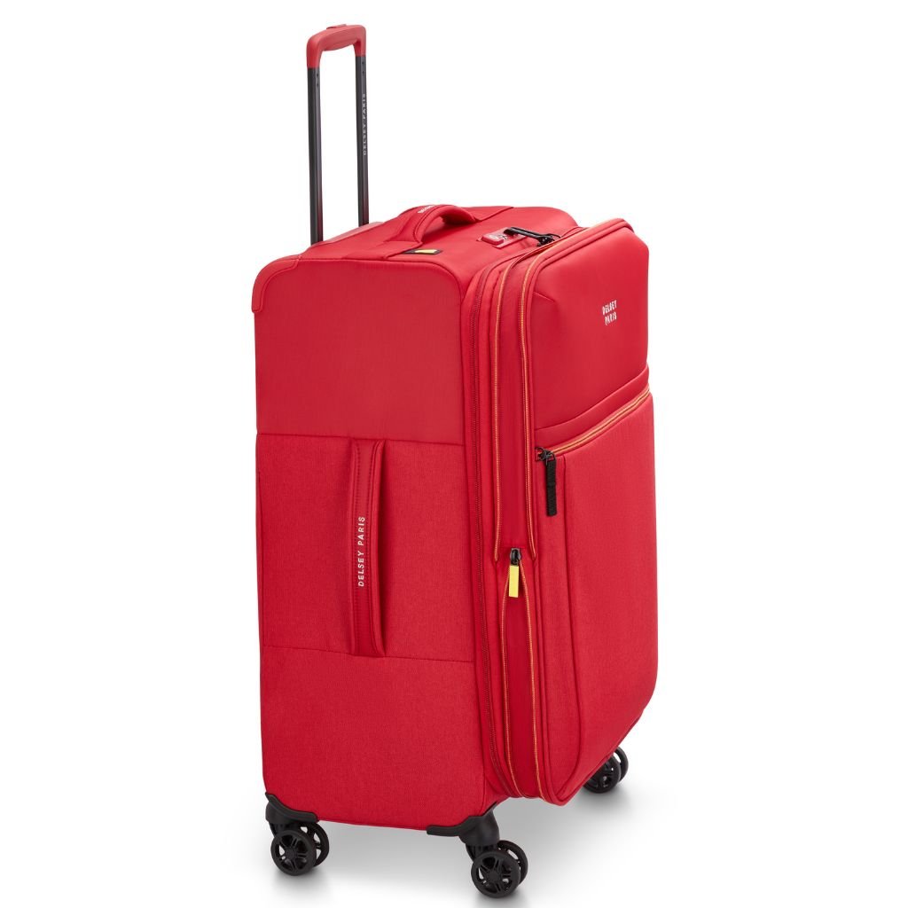 Delsey BROCHANT 3.0 67cm Medium Softsided Luggage - Red - Love Luggage