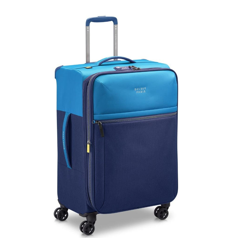 Delsey BROCHANT 3.0 67cm Medium Softsided Luggage - Ultramarine Blue - Love Luggage