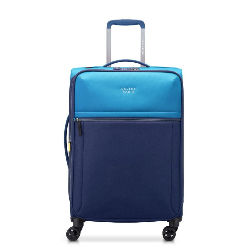 Delsey BROCHANT 3.0 67cm Medium Softsided Luggage - Ultramarine Blue - Love Luggage