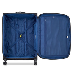Delsey BROCHANT 3.0 78cm Large Softsided Luggage - Deep Black - Love Luggage