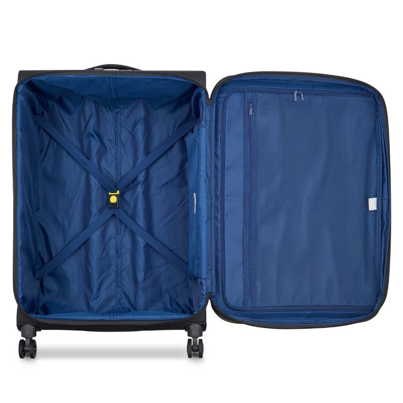 Delsey BROCHANT 3.0 78cm Large Softsided Luggage - Deep Black - Love Luggage