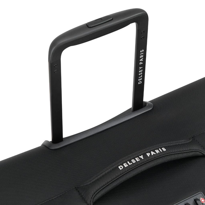 Delsey BROCHANT 3.0 78cm Large Softsided Luggage - Deep Black - Love Luggage