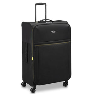 Delsey BROCHANT 3.0 78cm Large Softsided Luggage - Deep Black - Love Luggage