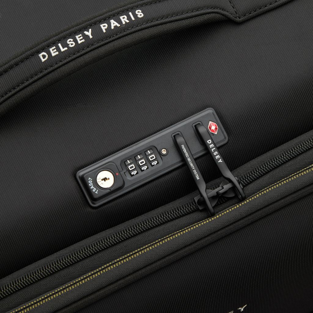 Delsey BROCHANT 3.0 78cm Large Softsided Luggage - Deep Black - Love Luggage