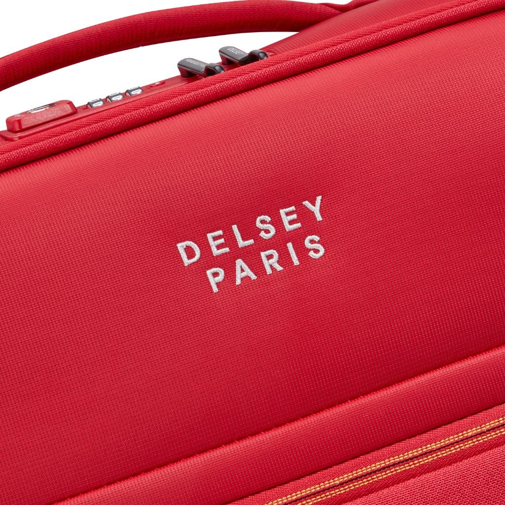 Delsey BROCHANT 3.0 78cm Large Softsided Luggage - Red - Love Luggage