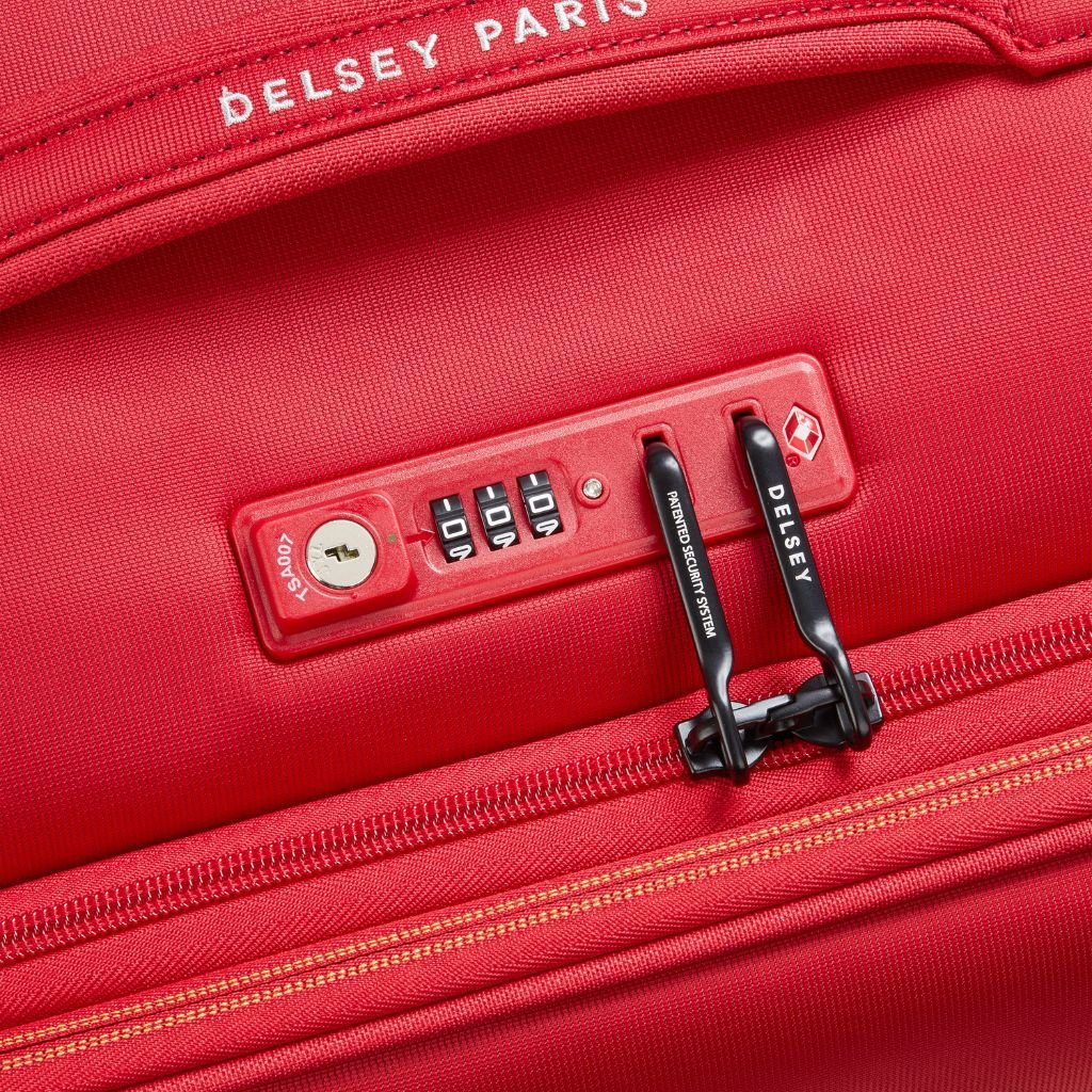 Delsey BROCHANT 3.0 78cm Large Softsided Luggage - Red - Love Luggage
