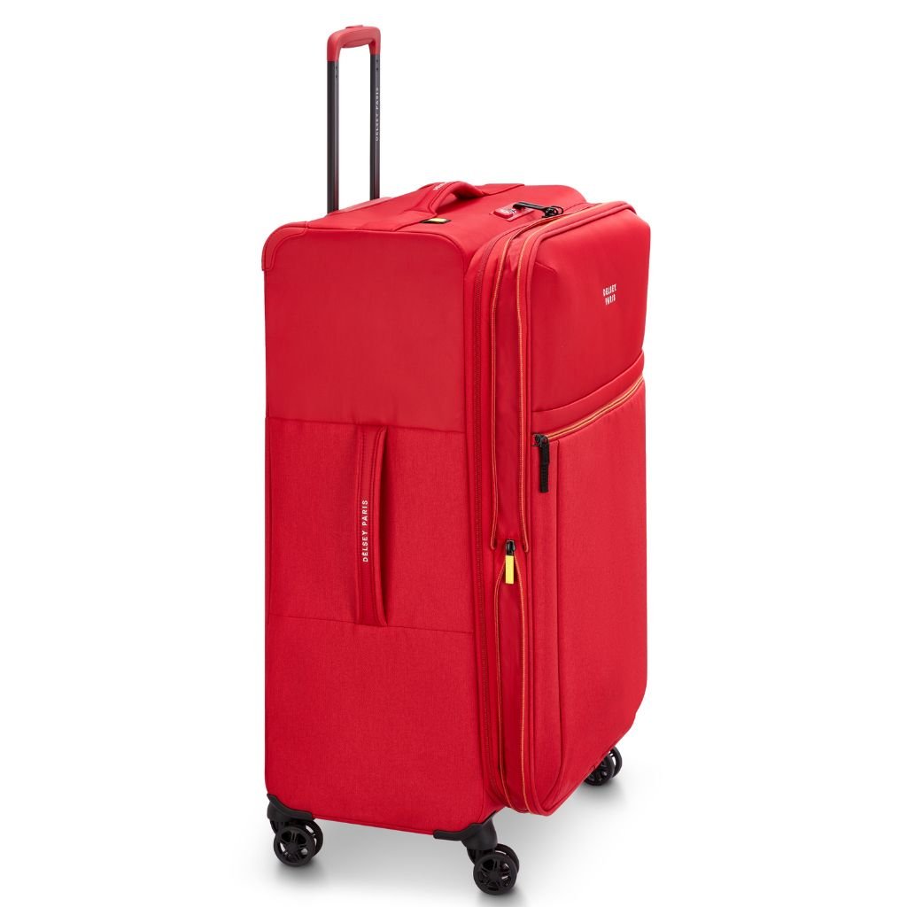 Delsey BROCHANT 3.0 78cm Large Softsided Luggage - Red - Love Luggage