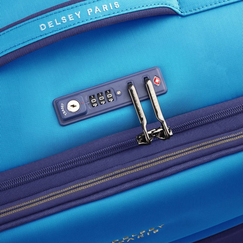 Delsey BROCHANT 3.0 78cm Large Softsided Luggage - Ultramarie Blue - Love Luggage